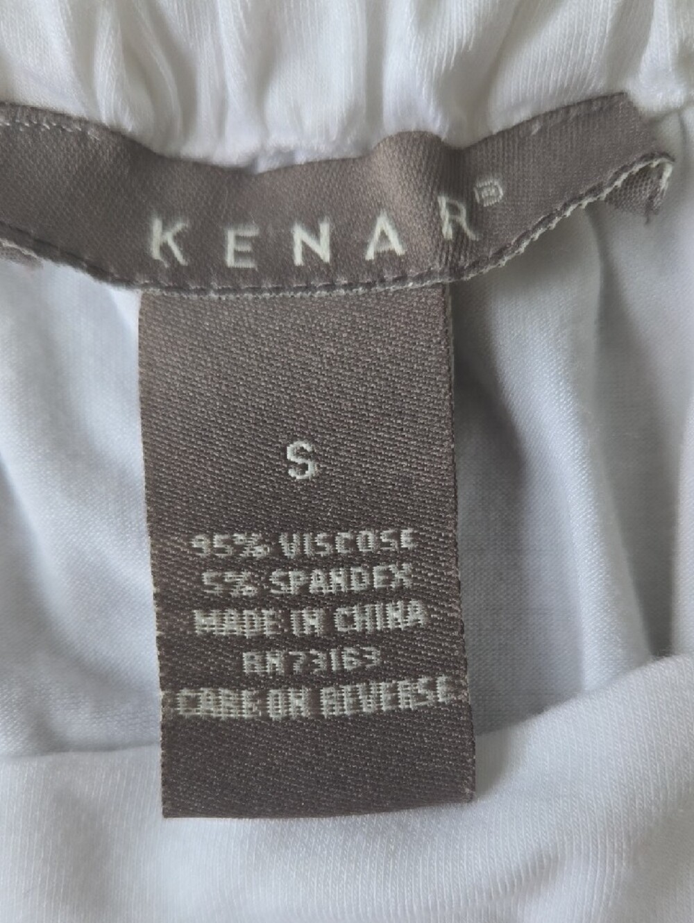 Kenar White Ruched Racerback Tank - Picture 3 of 3